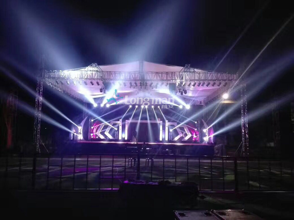 Aluminum stage truss and stage light for event