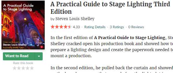 A Practical Guide to Stage Lighting picture captured from goodreads