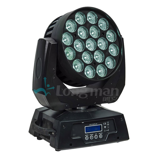 ETEC LED Moving Head Beam Washer 19x15 Watt Osram Zoom Funktion RGBW 4in1 