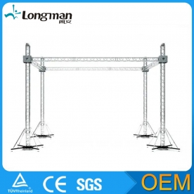 Truss Tower Stage Roofing System with 20x 9.84ft Square Segments & Chain Stage Hoists Display Truss