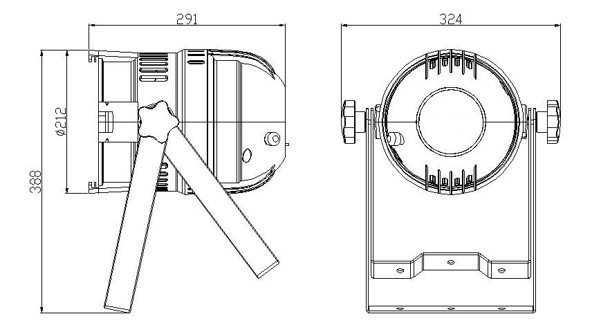 F Resun 300B indoor led par 64 structure