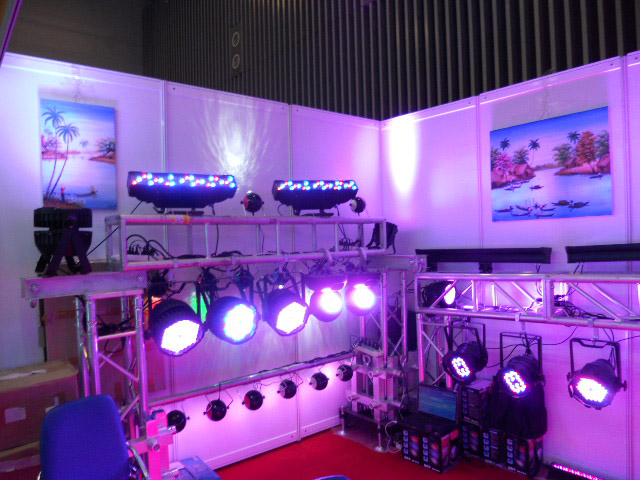 longman stage lighting with purple lights