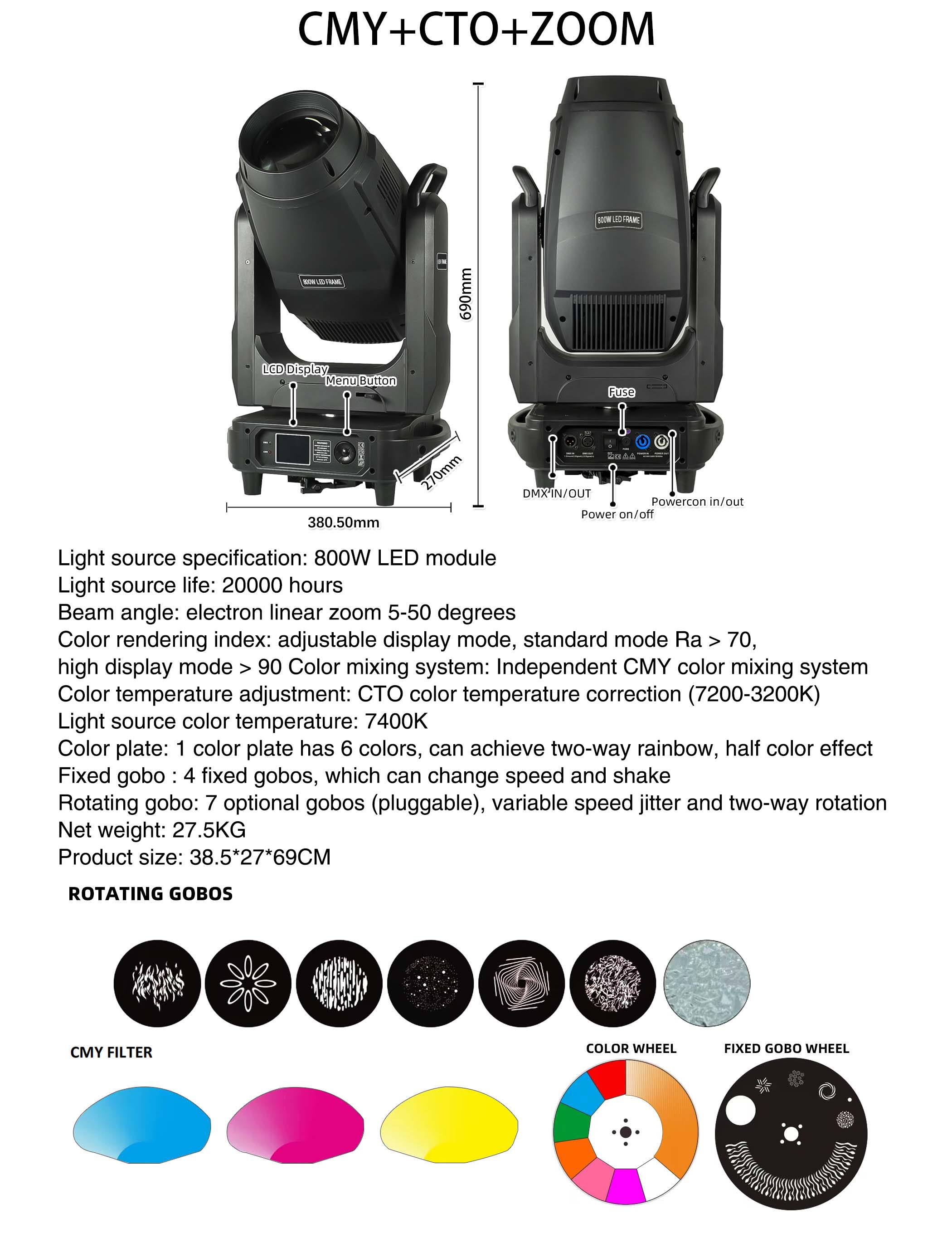 moving head light with framing shutter, moving head beam light with framing system, Intelligent Moving Head with Gobo Cutting, Framing Moving Head Light